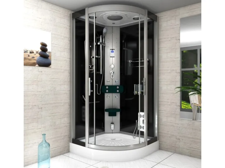 AcquaVapore Dampfdusche Duschtempel Sauna Dusche Duschkabine D46-13T2-EC 90x90