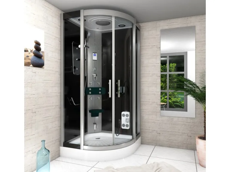 AcquaVapore Dampfdusche Duschtempel Sauna Dusche Duschkabine D46-13T2-EC 90x90