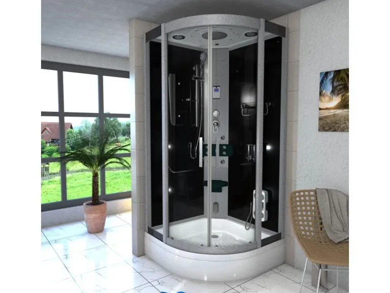 AcquaVapore Dampfdusche Duschtempel Sauna Dusche Duschkabine D46-63T2 100x100