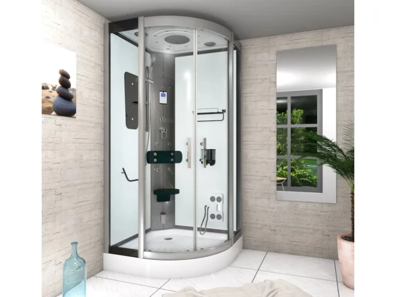 AcquaVapore Dampfdusche Duschtempel Sauna Dusche Duschkabine D46-20T2 100x100
