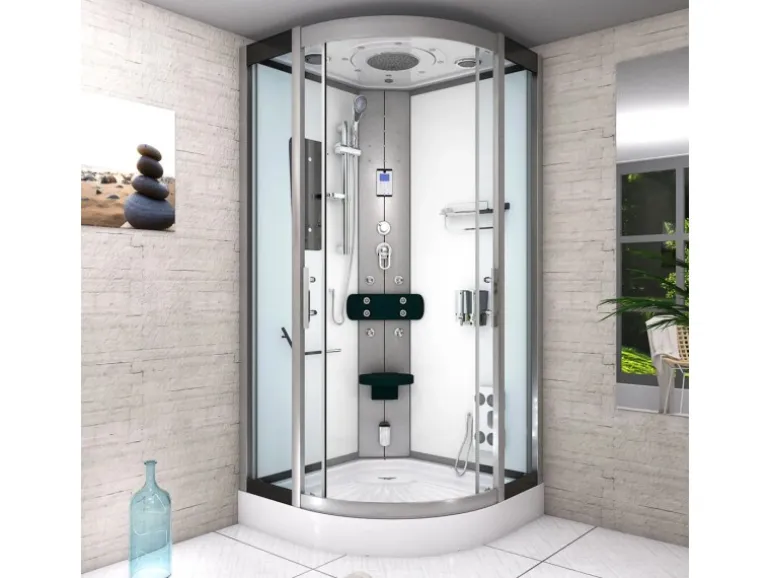 AcquaVapore Dampfdusche Duschtempel Sauna Dusche Duschkabine D46-00T2 80x80
