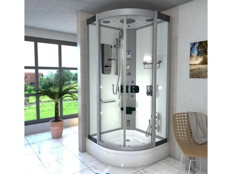 AcquaVapore Dampfdusche Duschtempel Sauna Dusche Duschkabine D46-60T2-EC 100x100
