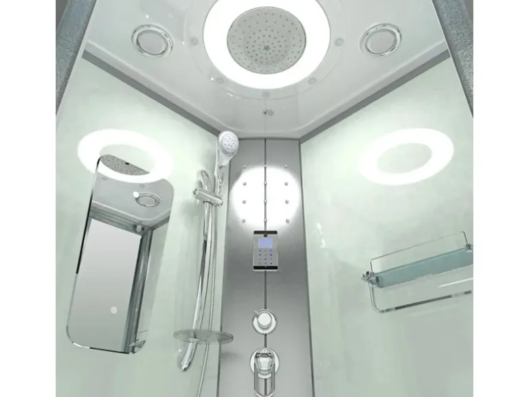 AcquaVapore Dampfdusche Duschtempel Sauna Dusche Duschkabine D46-50M2-EC 90x90