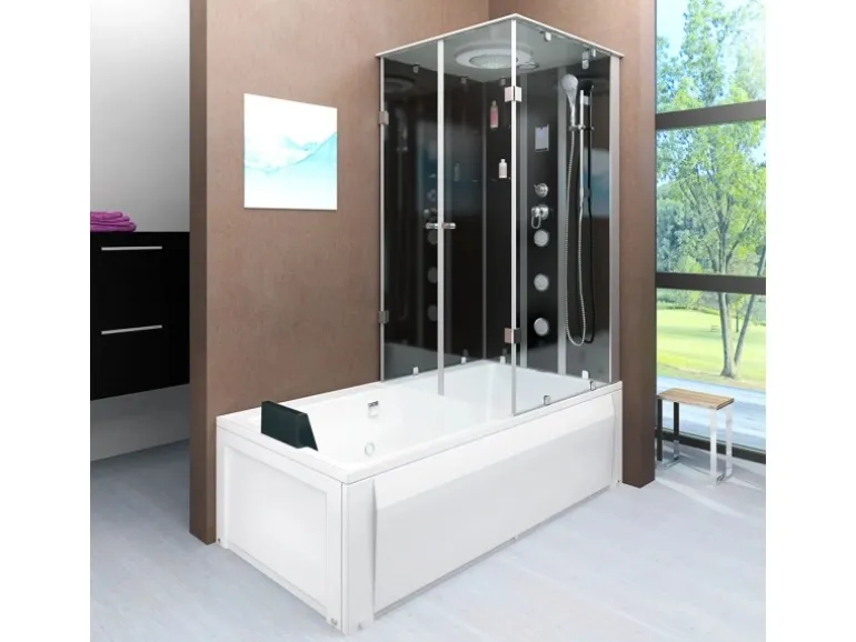 AcquaVapore Dusche Wanne Kombination K05-L31 Duschkabine 180x90