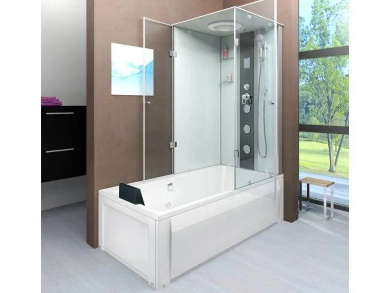 AcquaVapore Dusche Wanne Kombination K05-L01 Duschkabine 180x90