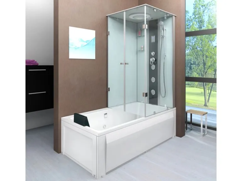 AcquaVapore Dusche Wanne Kombination K05-L01 Duschkabine 180x90