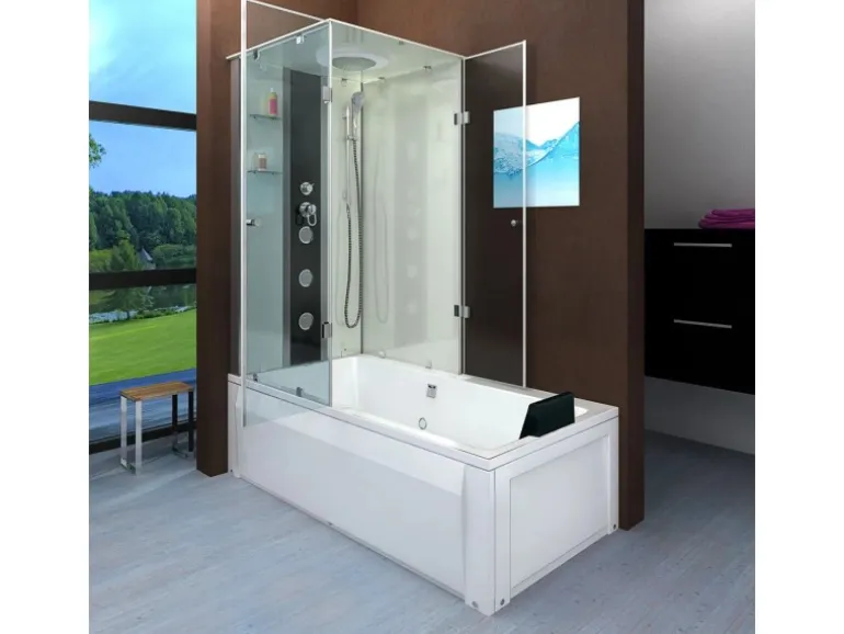 AcquaVapore Dusche Wanne Kombination K05-R00 Duschkabine 90x180
