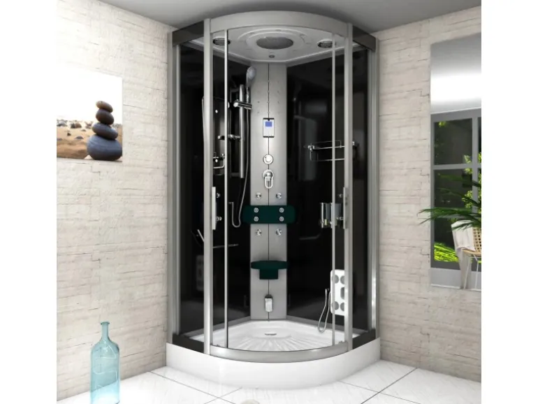 AcquaVapore Duschkabine Dusche D46-03T0-EC Komplettdusche Fertigdusche 80x80
