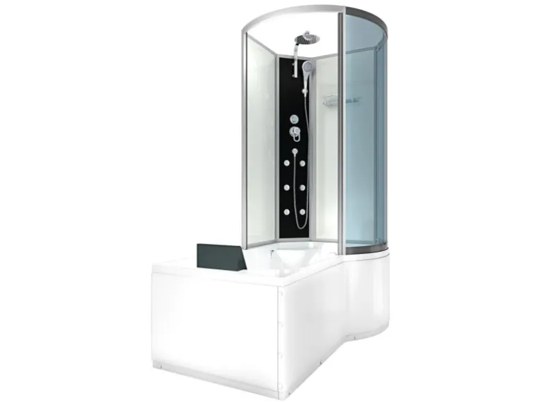 AcquaVapore Kombination Badewanne Dusche K50-L00 Duschtempel 170x100