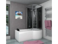 AcquaVapore Kombination Badewanne Dusche K50-L30-EC Duschtempel 170x100