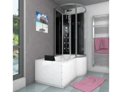 AcquaVapore Kombination Badewanne Dusche K50-L30-EC Duschtempel 170x100