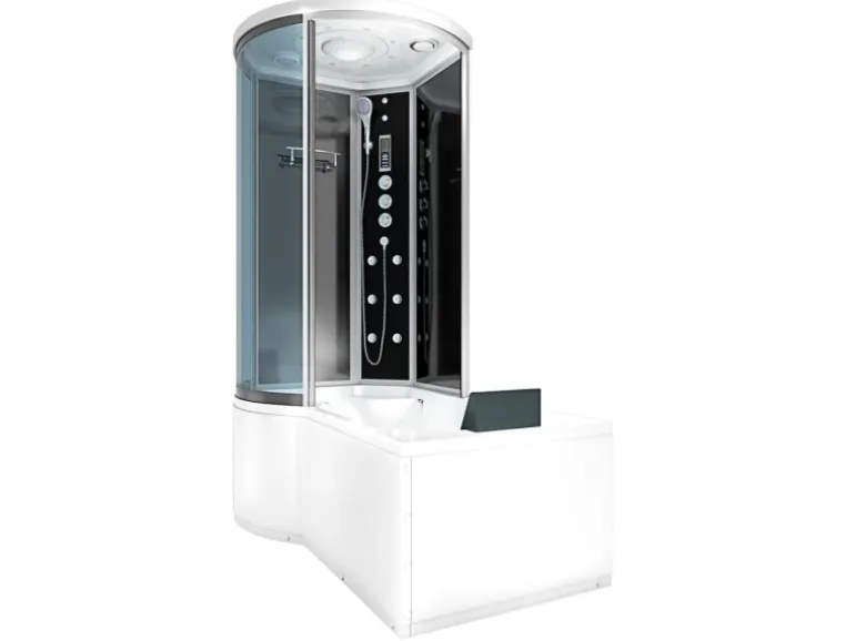 AcquaVapore Kombination Badewanne Dusche K55-R33 Duschtempel 100x170