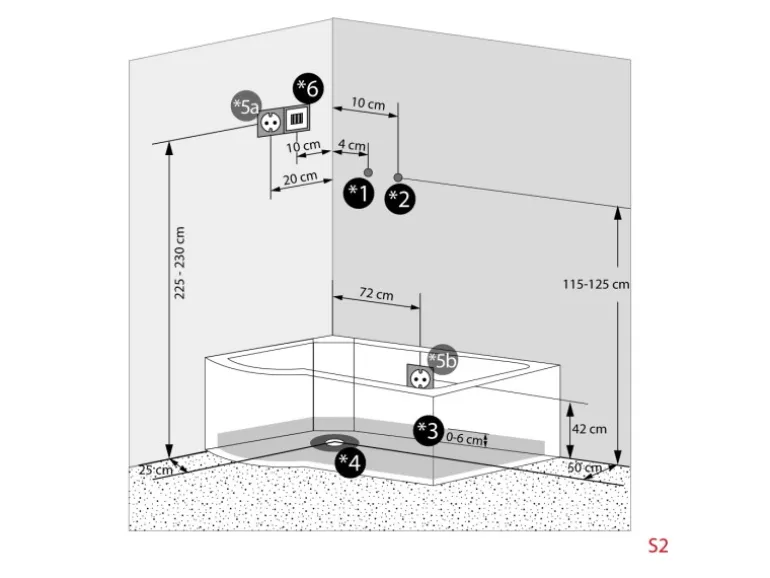 AcquaVapore Kombination Badewanne Dusche K55-R33 Duschtempel 100x170