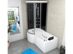 AcquaVapore Kombination Whirlpool Dusche K55-R33-WP-EC Duschkabine Wanne 100x170