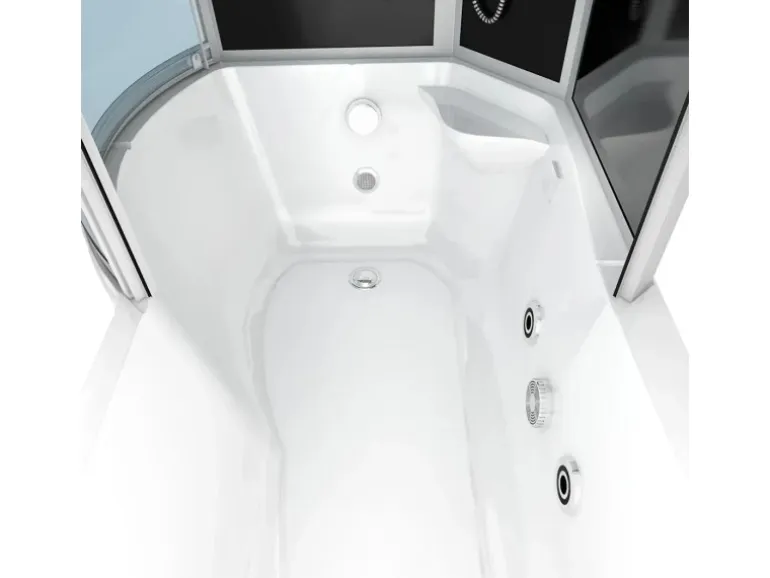 AcquaVapore Kombination Whirlpool Dusche K55-R31-WP Duschkabine Wanne 100x170