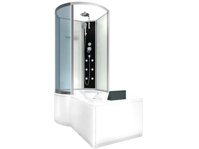 AcquaVapore Kombination Whirlpool Dusche K50-R00-WP-EC Duschkabine Wanne 100x170