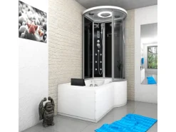 AcquaVapore Kombination Whirlpool Dusche K55-L31-WP-EC Duschkabine Wanne 170x100
