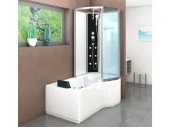 AcquaVapore Kombination Whirlpool Dusche K50-L00-WP-EC Duschkabine Wanne 170x100