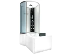 AcquaVapore Kombination Whirlpool Dusche K50-R00-WP Duschkabine Wanne 100x170