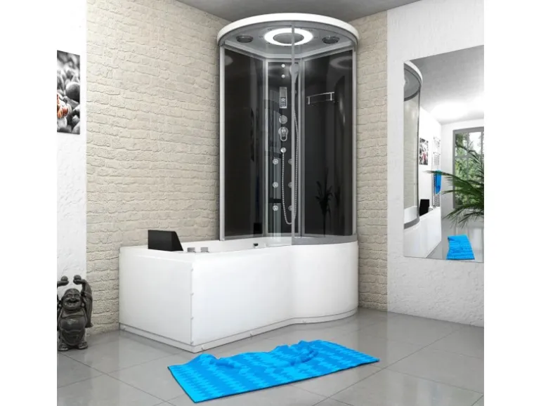 AcquaVapore Kombination Whirlpool Dusche K55-L31-WP Duschkabine Wanne 170x100