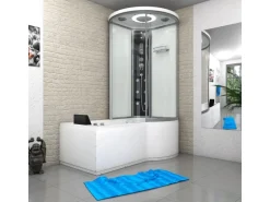 AcquaVapore Kombination Whirlpool Dusche K55-L01-WP Duschkabine Wanne 170x100
