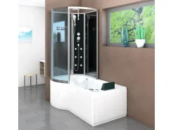 AcquaVapore Kombination Whirlpool Dusche K50-R30-WP Duschkabine Wanne 100x170