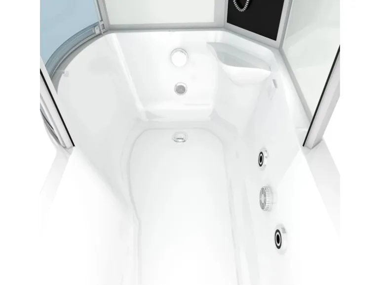 AcquaVapore Kombination Whirlpool Dusche K50-R01-WP Duschkabine Wanne 100x170