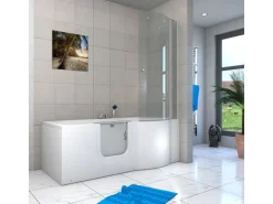 AcquaVapore Seniorendusche und Badewanne mit Tür S12D-EH-L-EC Dusche 170x85
