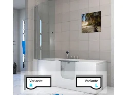 AcquaVapore Seniorendusche und Wanne mit Whirlpool S12D-EH-AIR-L-EC Dusche 170x8