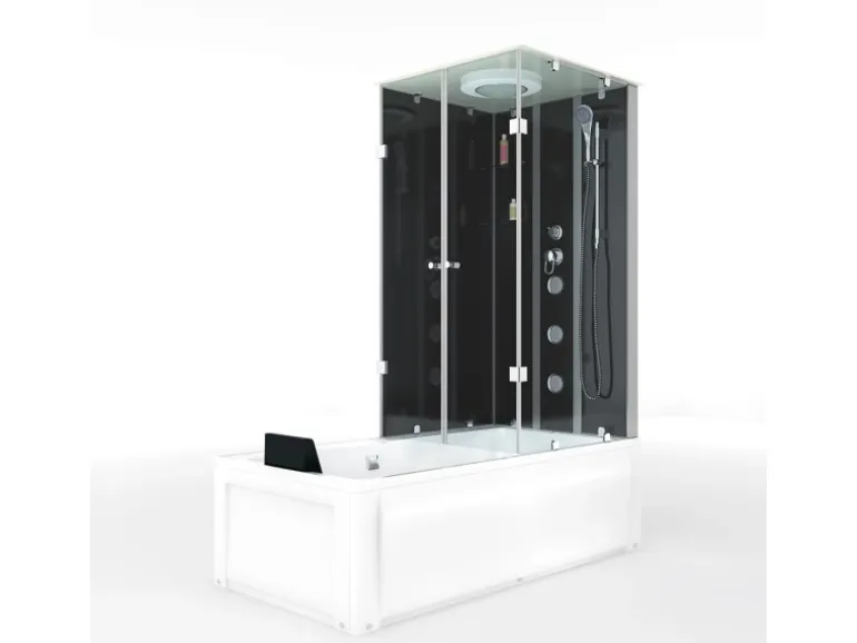 AcquaVapore Whirlpool Dusche Kombination K05-L30-WP Duschtempel 180x90
