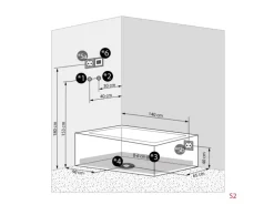 AcquaVapore Whirlpool Dusche Kombination K05-R30-WP Duschtempel 90x180