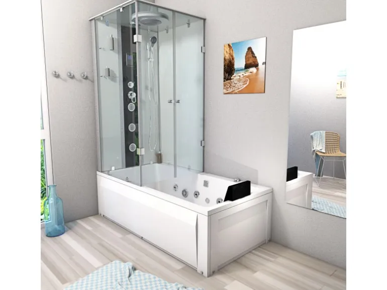 AcquaVapore Whirlpool Dusche Kombination K05-R01-WP-EC Duschtempel 90x180