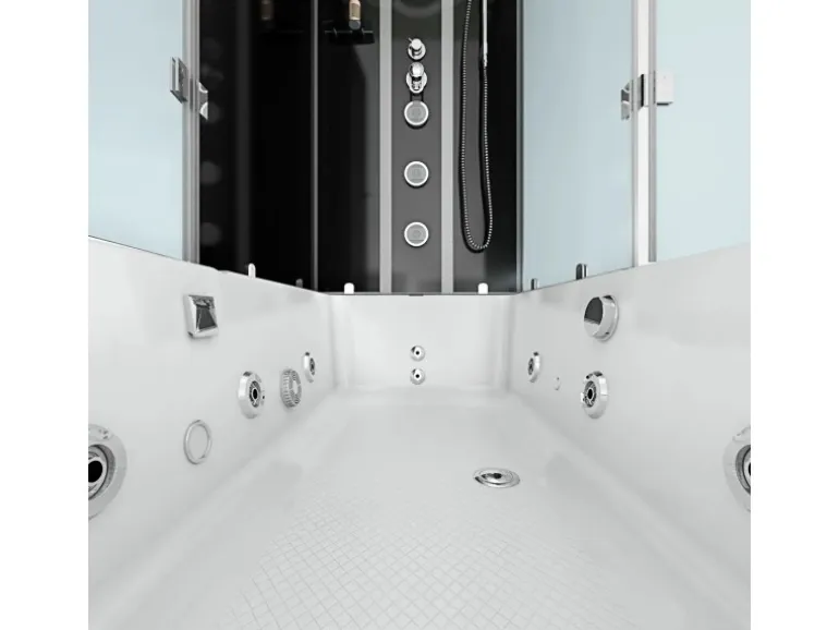 AcquaVapore Whirlpool Dusche Kombination K05-L31-WP Duschtempel 180x90