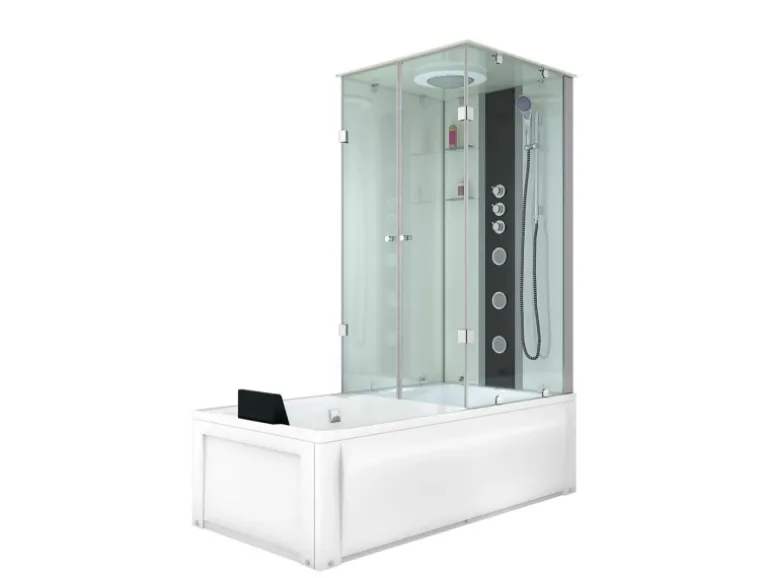 AcquaVapore Whirlpool Dusche Kombination K05-L02-WP-EC Duschtempel 180x90