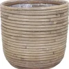 A.H.G. Rattantopf Rund Natur-Grau mit Polybeutel 20 cm x1 8cm