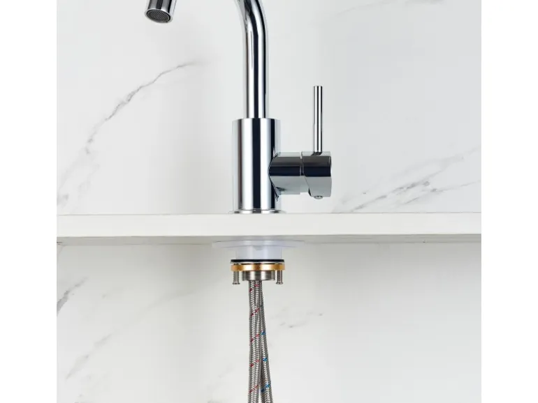 AICA Wasserhahn Chrom Bad Hoch Waschtischarmatur Auslauf Höhe 158mm Waschbecken Armaturen 304 Edelstahl Einhebelmischer Mischbatterie
