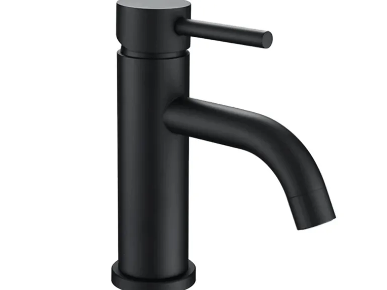AICA Wasserhahn Schwarz Bad Niedriger Waschtischarmatur Waschbecken Armaturen 304 Edelstahl Einhebelmischer Mischbatterie