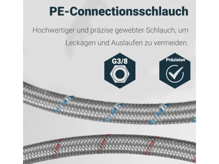 AICA Wasserhahn Silber Küche Spültischarmatur 3-Wege mit Trinkwasserfilter 2-Hebel Design für Doppelspülen 360° Schwenkbar