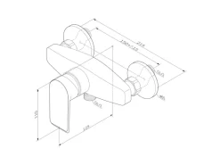 AM.PM Einhebel Duscharmatur Brausearmatur aus Messing Brausebatterie Flash FNA20022 Schwarz