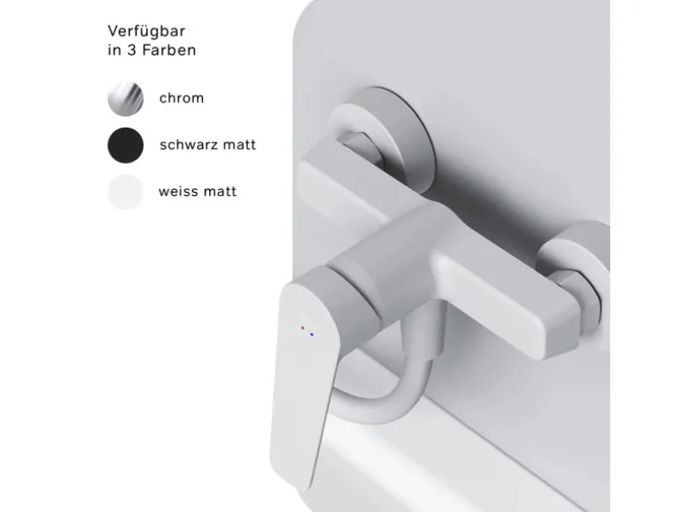 AM.PM Einhebel-Duscharmatur Gem Brausearmatur aus Messing, Brausebatterie Wasserhahn Bad FTA20033 Weiß