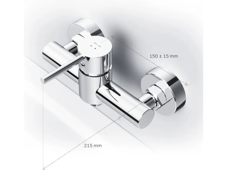 AM.PM Einhebel-Duscharmatur Spike Brausearmatur aus Messing, Brausebatterie Wasserhahn Bad FPA20000 Chrom