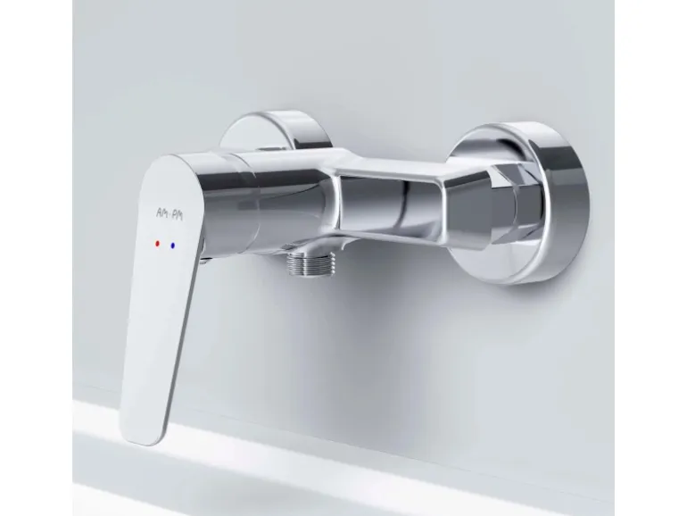 AM.PM Einhebel-Duscharmatur Hit Brausearmatur aus Messing, Brausebatterie Wasserhahn Bad FTA20000 Chrom