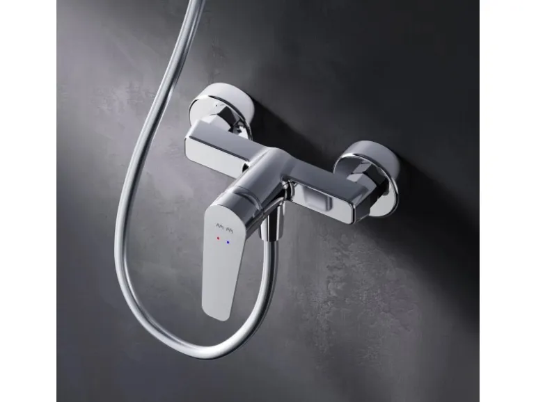 AM.PM Einhebel-Duscharmatur Hit Brausearmatur aus Messing, Brausebatterie Wasserhahn Bad FTA20000 Chrom