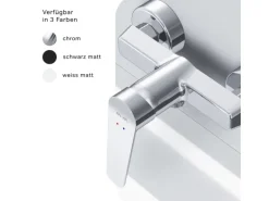 AM.PM Einhebel-Duscharmatur Hit Brausearmatur aus Messing, Brausebatterie Wasserhahn Bad FTA20000 Chrom