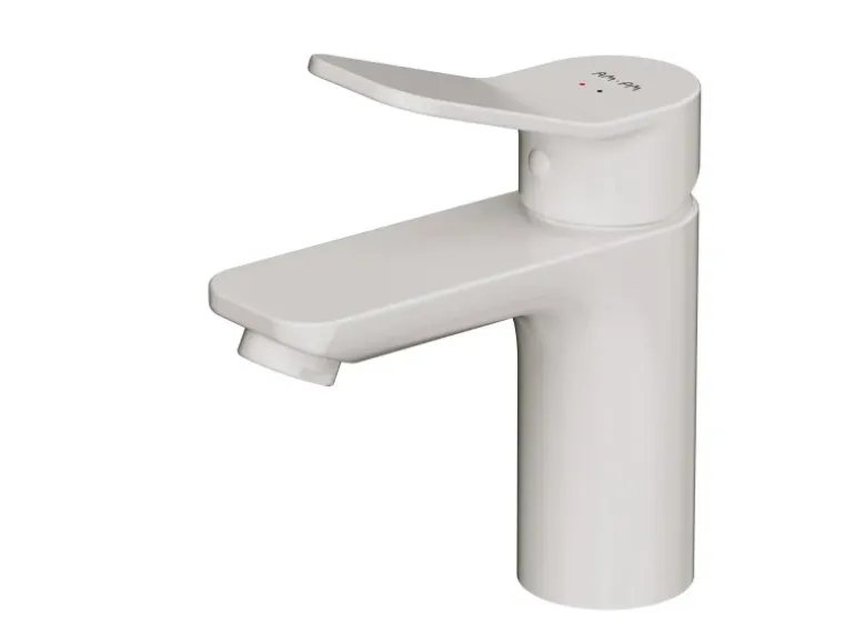 AM.PM Einhebel-Waschtischarmatur X-Joy Wasserhahn Bad aus Messing, Waschbecken Armatur, Mischbatterie FXA02133 Weiß