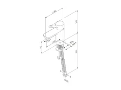 AM.PM Einhebel-Waschtischarmatur X-Joy S Wasserhahn Bad aus Messing, Waschbecken Armatur, Mischbatterie FXB02100 Chrom