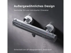 AM.PM Thermostat Duscharmatur Hit Brausearmatur aus Messing, Mischbatterie, Duschthermostat FTA40000 Chrom