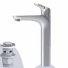 AM.PM Waschtischarmatur Hoch mit Klick-Ablauf Like Wasserhahn Bad, Waschbecken Armatur, Mischbatterie FLA92200  Chrom