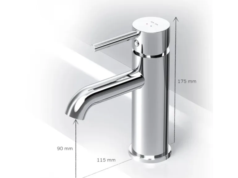 AM.PM Waschtischarmatur mit Klick-Ablaufgarnitur Spike Wasserhahn Bad, Mischbatterie FPA82100 Chrom