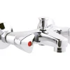 AquaSu Badewannenarmatur Zweigriffmischer Standard Chrom